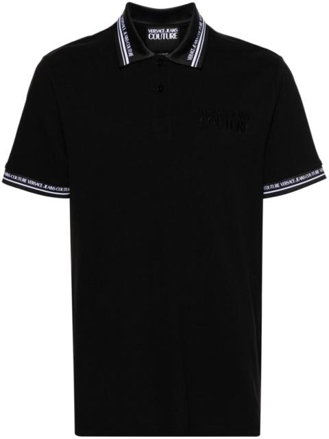 VERSACE JEANS COUTURE logo-print cotton polo shirt