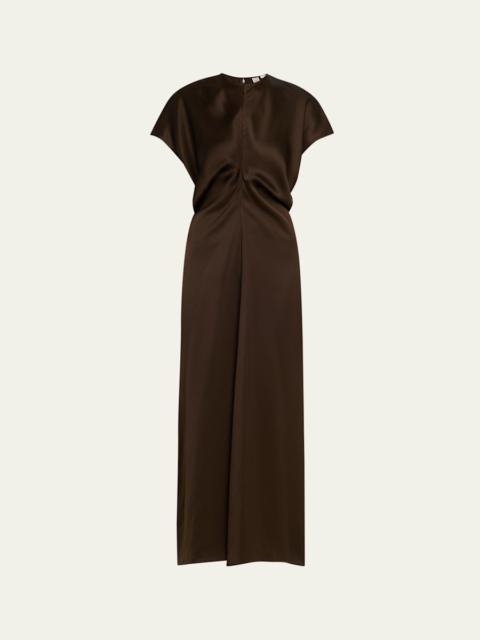 TOTEME Slouch Waist Satin Maxi Dress