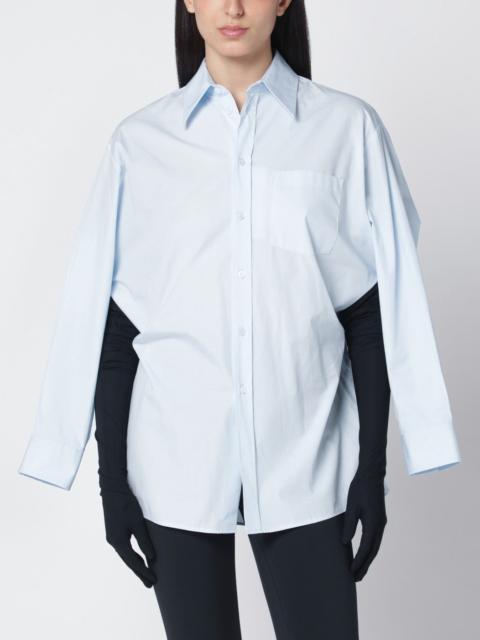 MM6 Maison Margiela Light blue cotton shirt with gloves