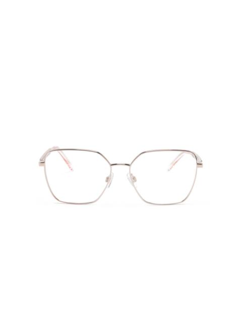 Dolce & Gabbana logo-lettering geometric-frame glasses