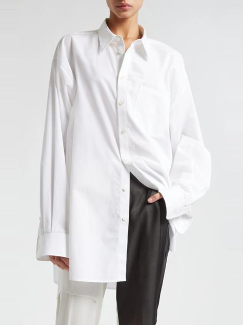 Helmut Lang Oversize Poplin Button-Up Shirt