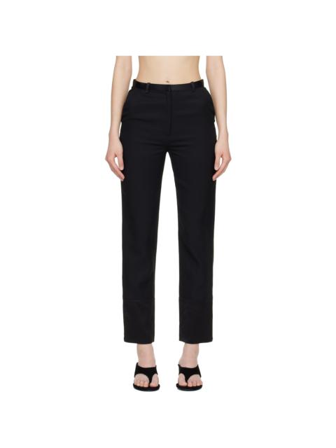 Loulou de Saison Black Mahony Straight Leg Trousers