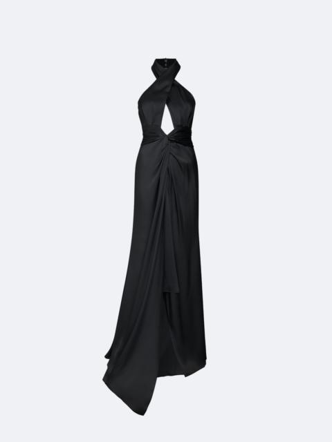 LAPOINTE Satin Halter Gown