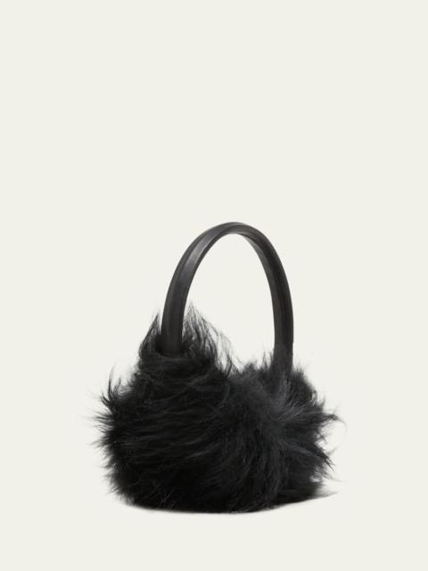 Yves Salomon Thick Leather & Cashmere Earmuffs