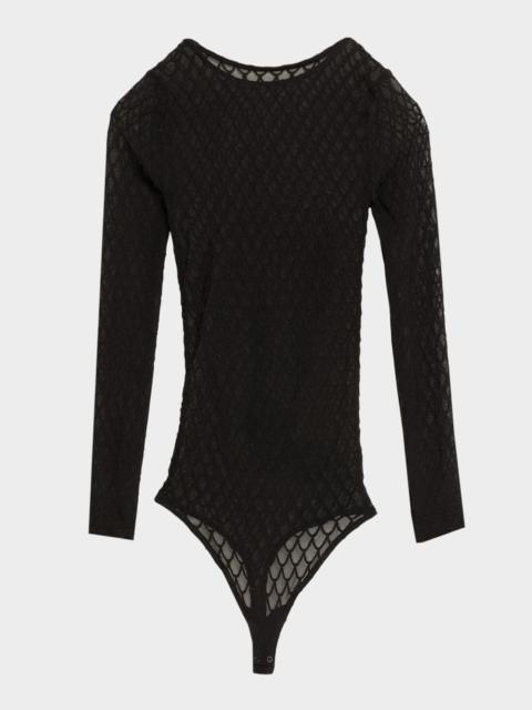 Wolford Velvet Net III Bodysuit