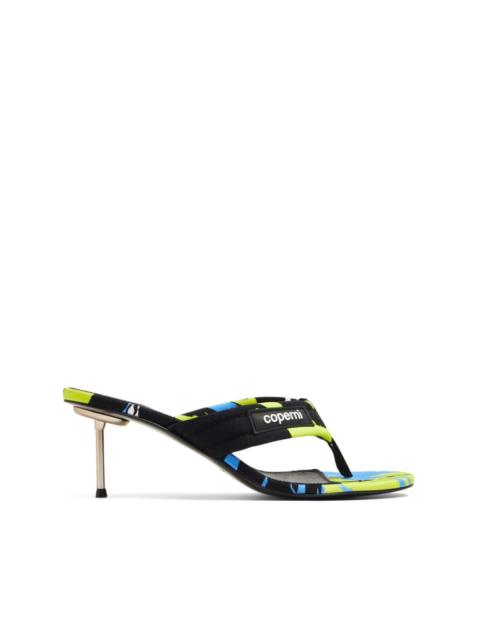 90mm graphic-print thong-strap sandals