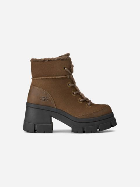 UGG ® Women's Brooklyn Lace Up Cuff Leather Boots in Dark Toffee