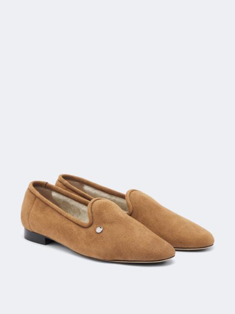 TOTEME Shearling-lined suede loafers