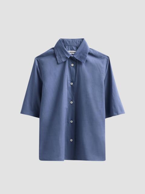 Jil Sander Women's Pleated Collar Cotton Shirt - Sugar Paper