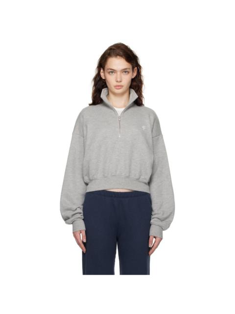 ÉTERNE cropped half-zip sweatshirt