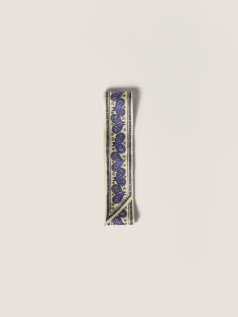 Miu Miu Printed twill scarf