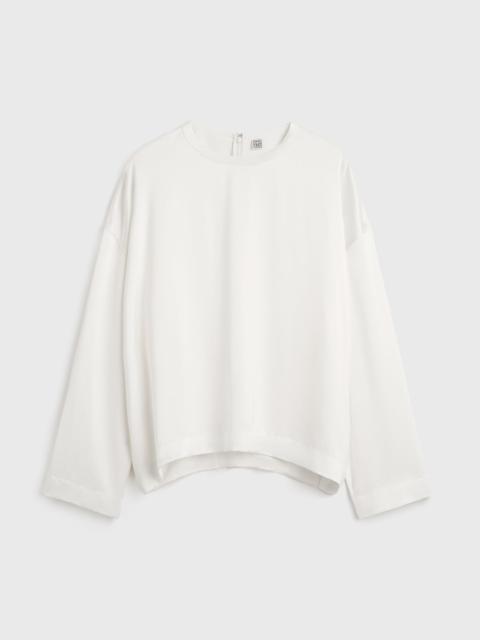 TOTEME Boxy satin top white