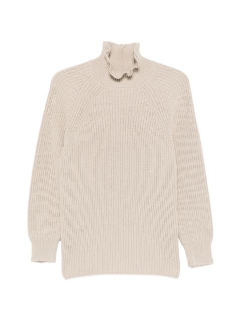 Max Mara ruffled cotton sweater