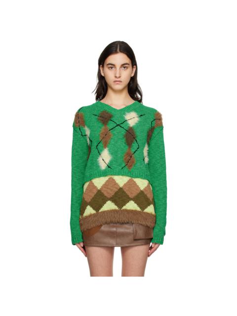 Green Argyle Sweater