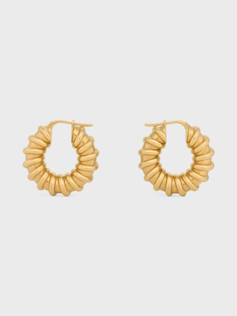 CELINE Celine Défilé Torsade Hoops in Brass with Gold Finish