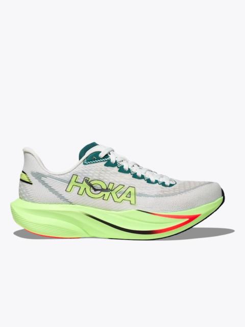 HOKA Men's Mach 7 Road Running Shoes in Frost/Neon Yuzu