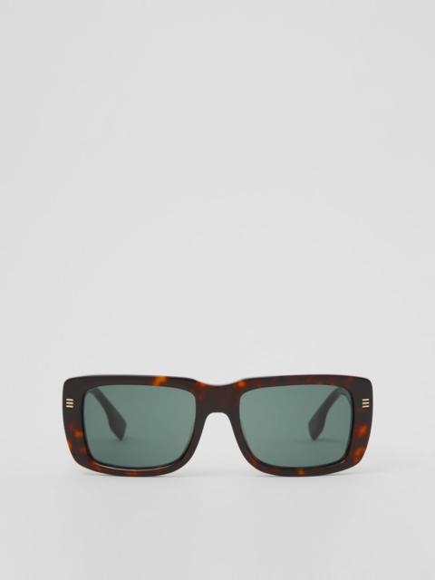 Logo Detail Rectangular Frame Sunglasses