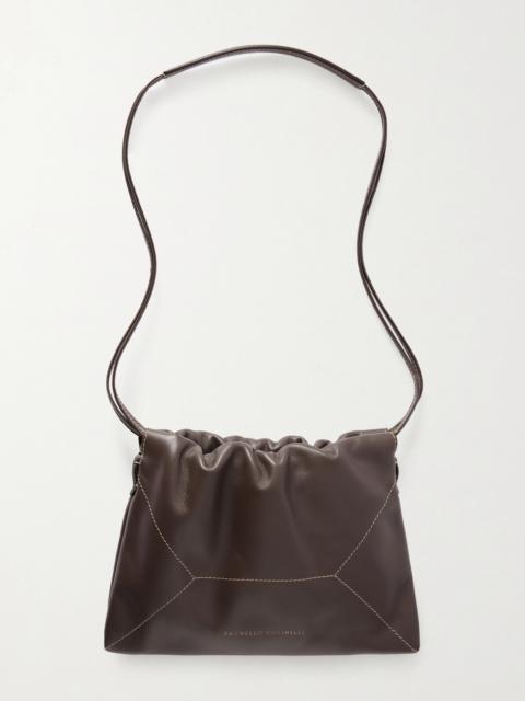 Brunello Cucinelli Embellished Leather Shoulder Bag