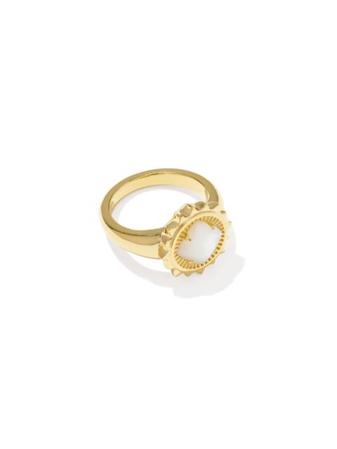 KENDRA SCOTT Dira Sun 18k Gold Vermeil Stone Ring