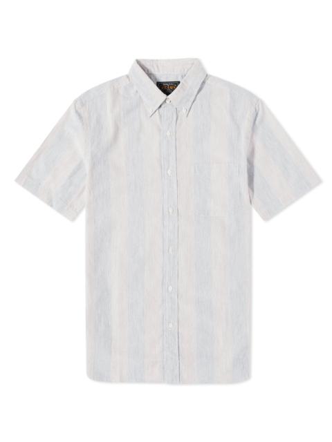 BEAMS PLUS Beams Plus BD Short Sleeve Shadow Stripe Shirt