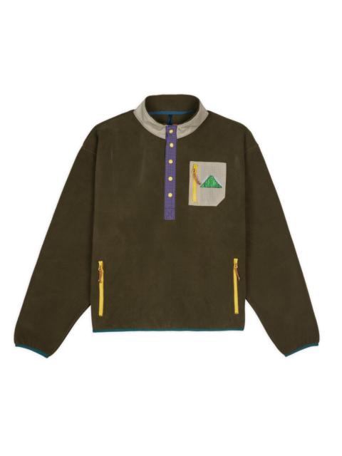 BRAIN DEAD Brain Dead Equipment Ripstop Pullover Fleece Jacket - Olive