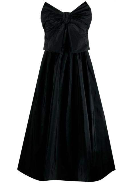 REDValentino bow appliqué strapless mididress