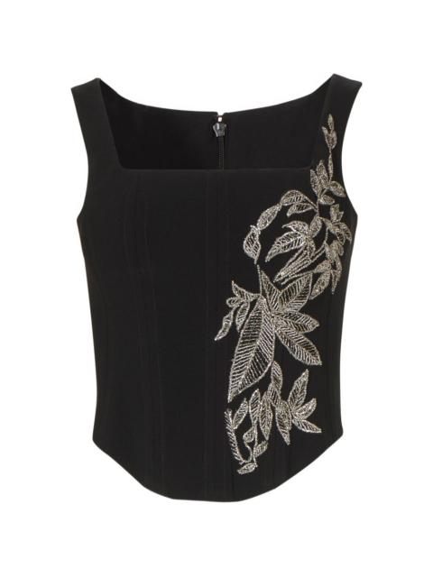 COSTARELLOS Jaxine appliquéd crepe bustier