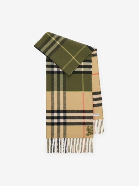 Burberry Contrast Check Cashmere Scarf
