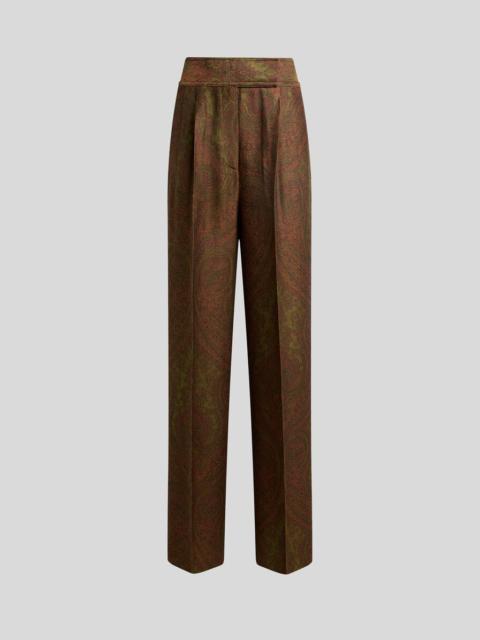Etro WOOL-BLEND JACQUARD TROUSERS WITH PAISLEY MOTIF