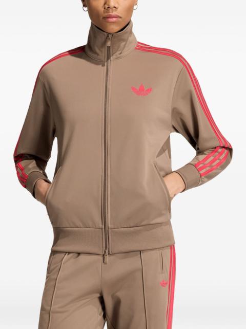 adidas logo-embroidered striped track jacket