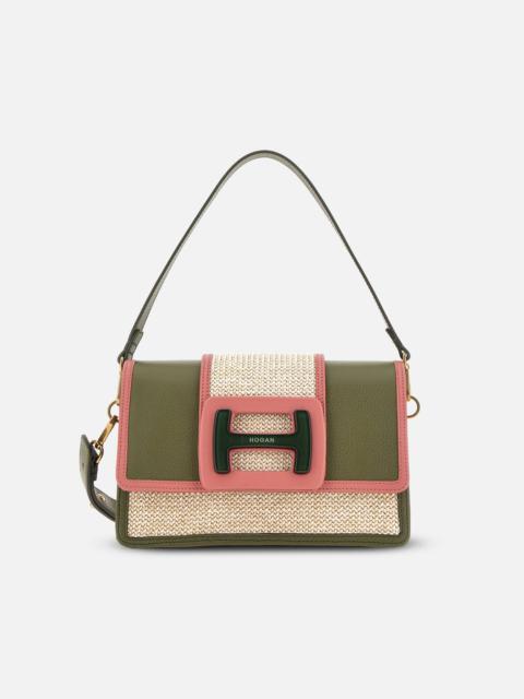 HOGAN Hogan H-Bag Crossbody Bag Beige Pink Green