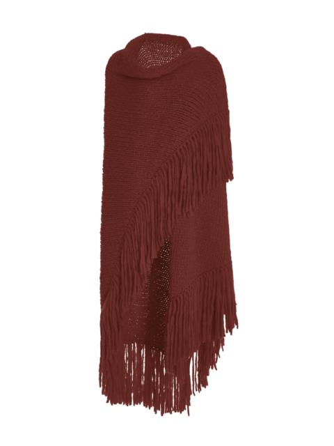 GABRIELA HEARST Lauren Knit Wrap in Burnt Sienna Welfat Cashmere