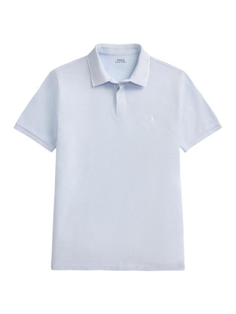 Polo Ralph Lauren Men's Oxford Mesh Stretch Cotton Polo Shirt - Office Blue White