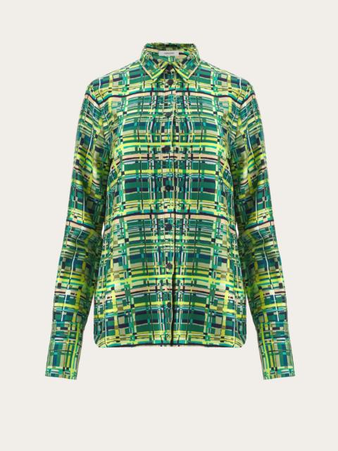 FERRAGAMO Long sleeved check shirt