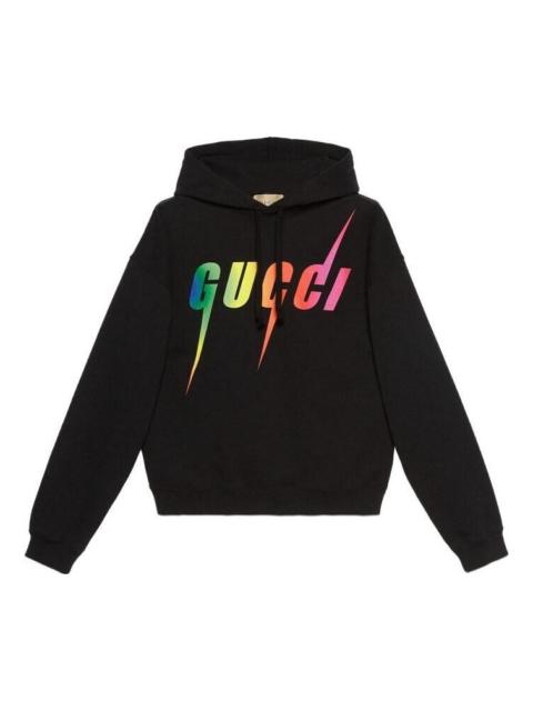 GUCCI GUCCI Cotton Hoodie with Gucci Blade print 'Black' 700120-XJFL9-1152