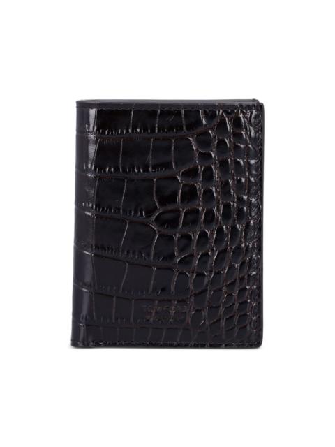 TOM FORD folding textured card holder