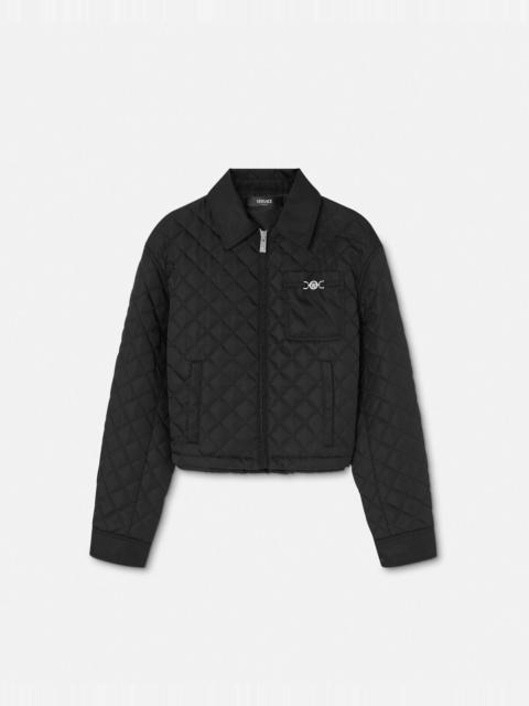 VERSACE Quilted Crop Blouson Jacket