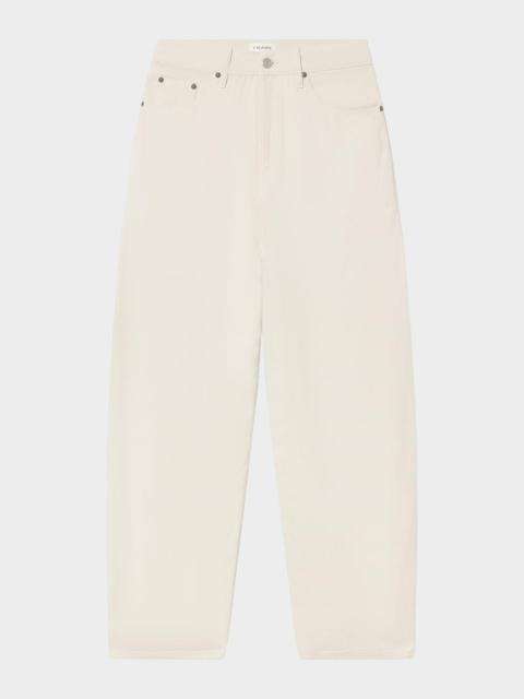 FRAME Men's Baggy Fit White Denim Jeans