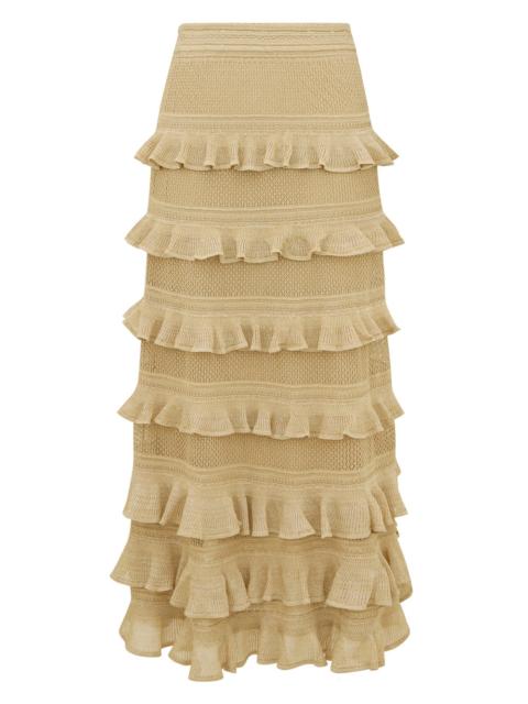 Zimmermann CLASH METALLIC FRILL SKIRT