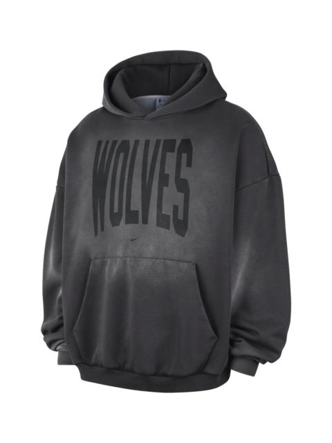Nike Minnesota Timberwolves Standard Issue Therma-FIT Fleece Basketball Pullover Hoodie "Dark Charcoal /