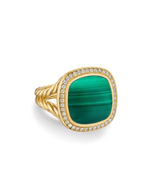 DAVID YURMAN Women's Albion Ring in 18K Yellow Gold - Malachite