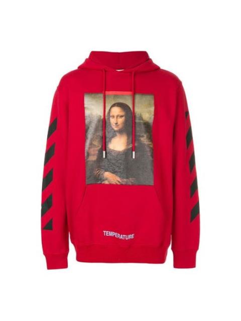 Off-White Men's Off-White C/O Virgil Abloh Painting Mona Lisa Jacket Loose Fit Red OMBB029S180030122010