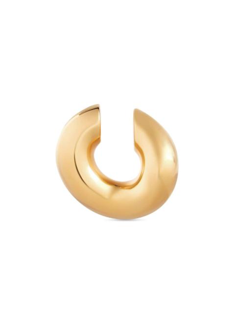 logo-engraved loop earrings