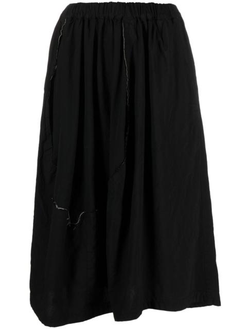 Comme des Garçons Comme des Garçons topstitched asymmetric midi skirt