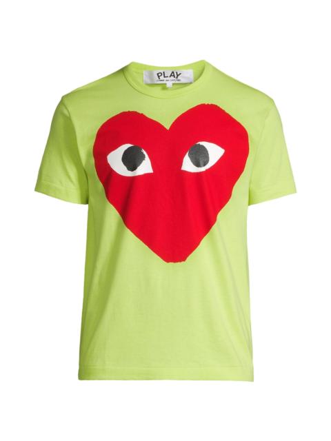 Comme des Garçons PLAY Men Large Center Heart Graphic T-Shirt - Green
