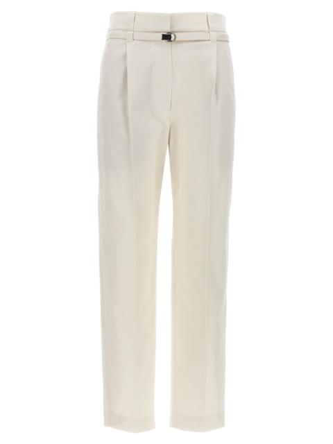 With Front Pleats Pants White