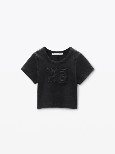 Alexander Wang Distressed Logo Baby Tee