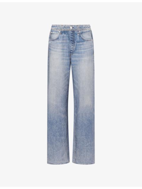 rag & bone Scarlet Miramar Terry Wide-Leg Cotton-Jersey Trousers