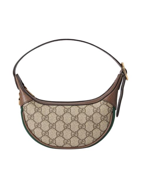 GUCCI Love Parade Mini Ophidia Logo Print Bag Brown