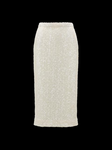 Moncler Sequin-Embroidered Pencil Skirt
